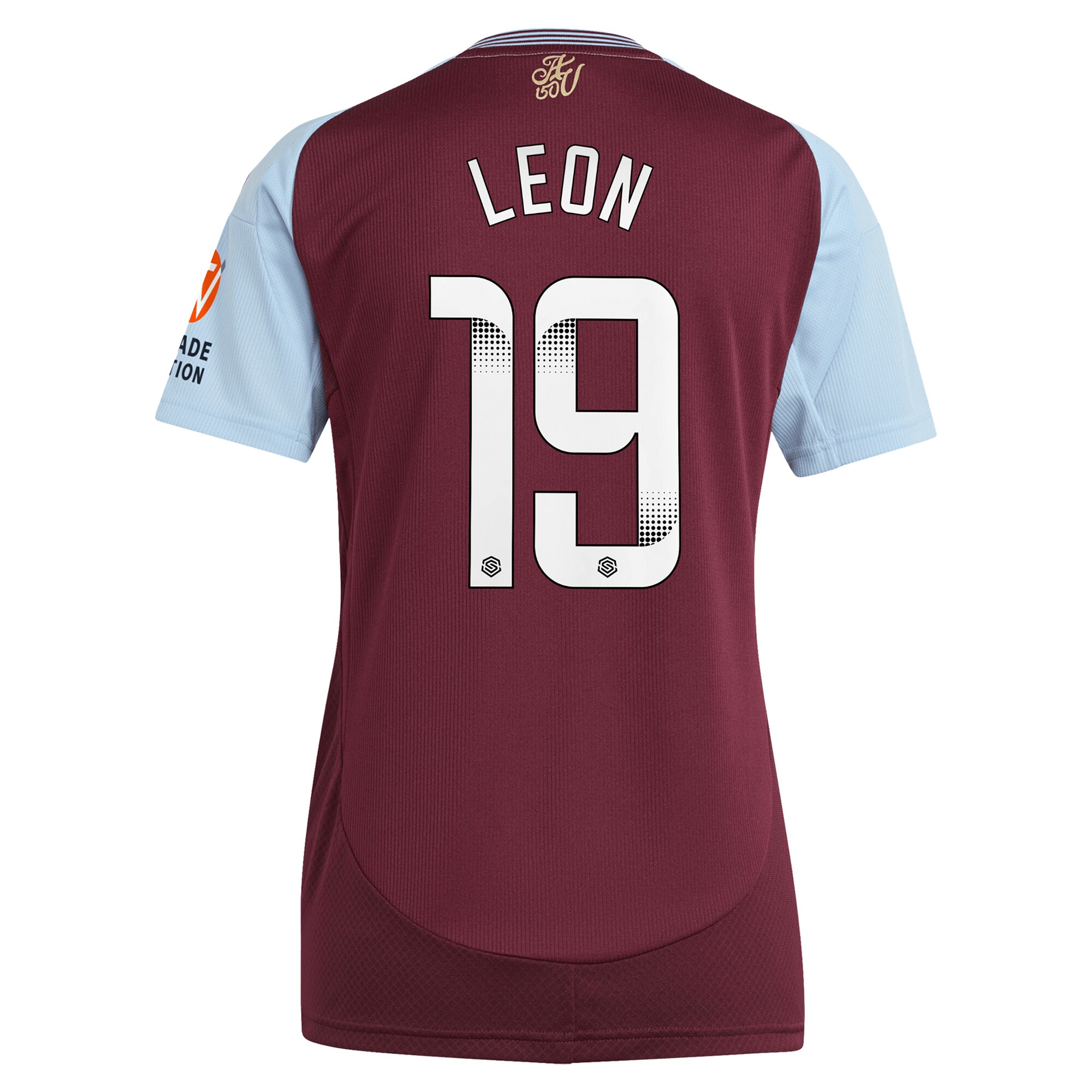 aston villa wsl adidas home shirt 2024-25 – womens with leon 19 printing Collection | Official Aston Villa Jerseys