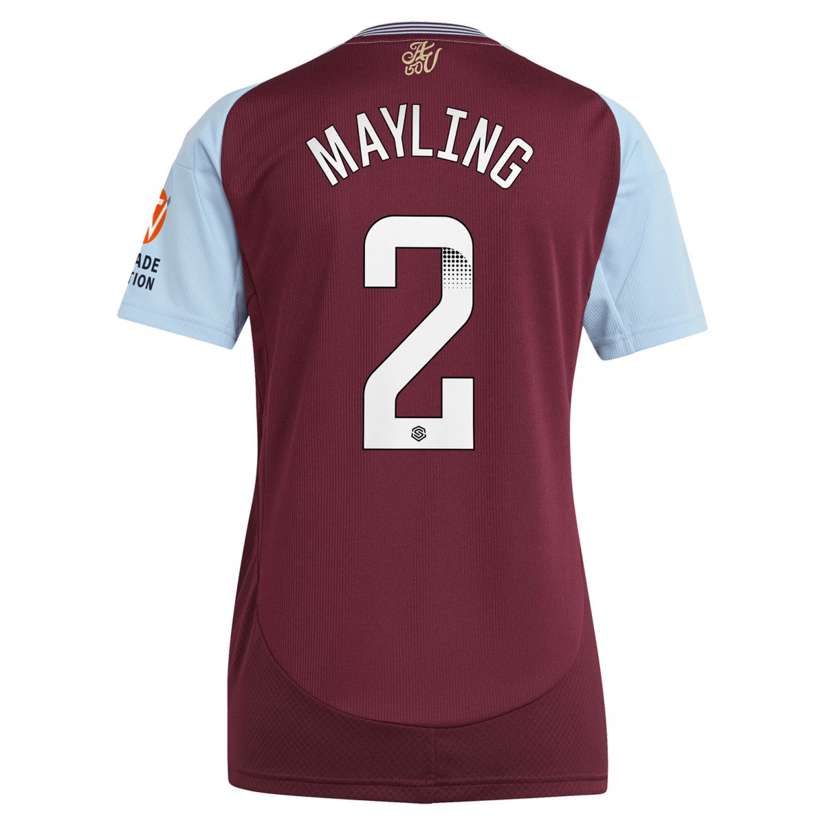 aston villa wsl adidas home shirt 2024-25 – womens with mayling 2 printing Collection | Official Aston Villa Jerseys