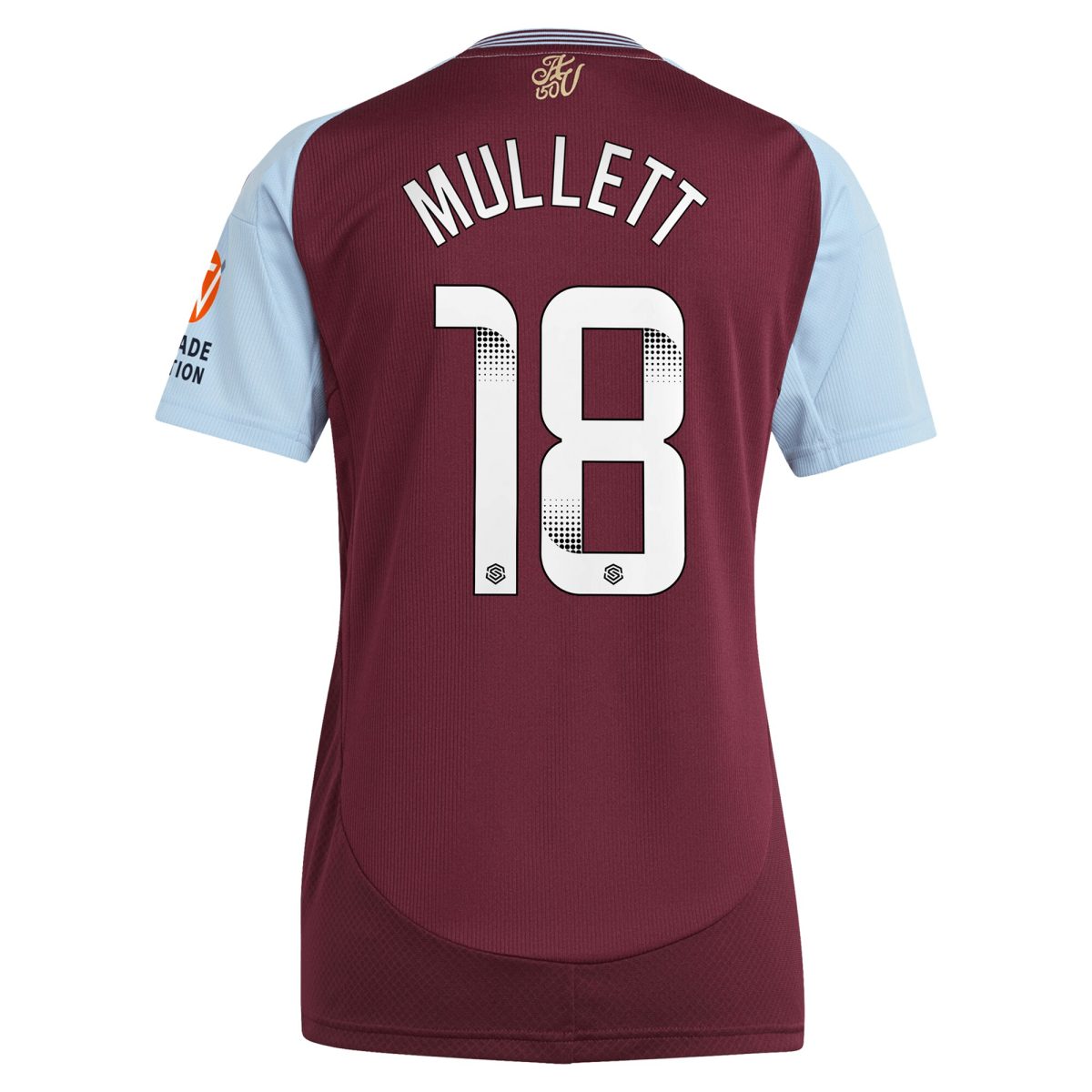 aston villa wsl adidas home shirt 2024-25 – womens with mullett 18 printing Collection | Official Aston Villa Jerseys