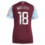 aston villa wsl adidas home shirt 2024-25 – womens with mullett 18 printing Collection | Official Aston Villa Jerseys
