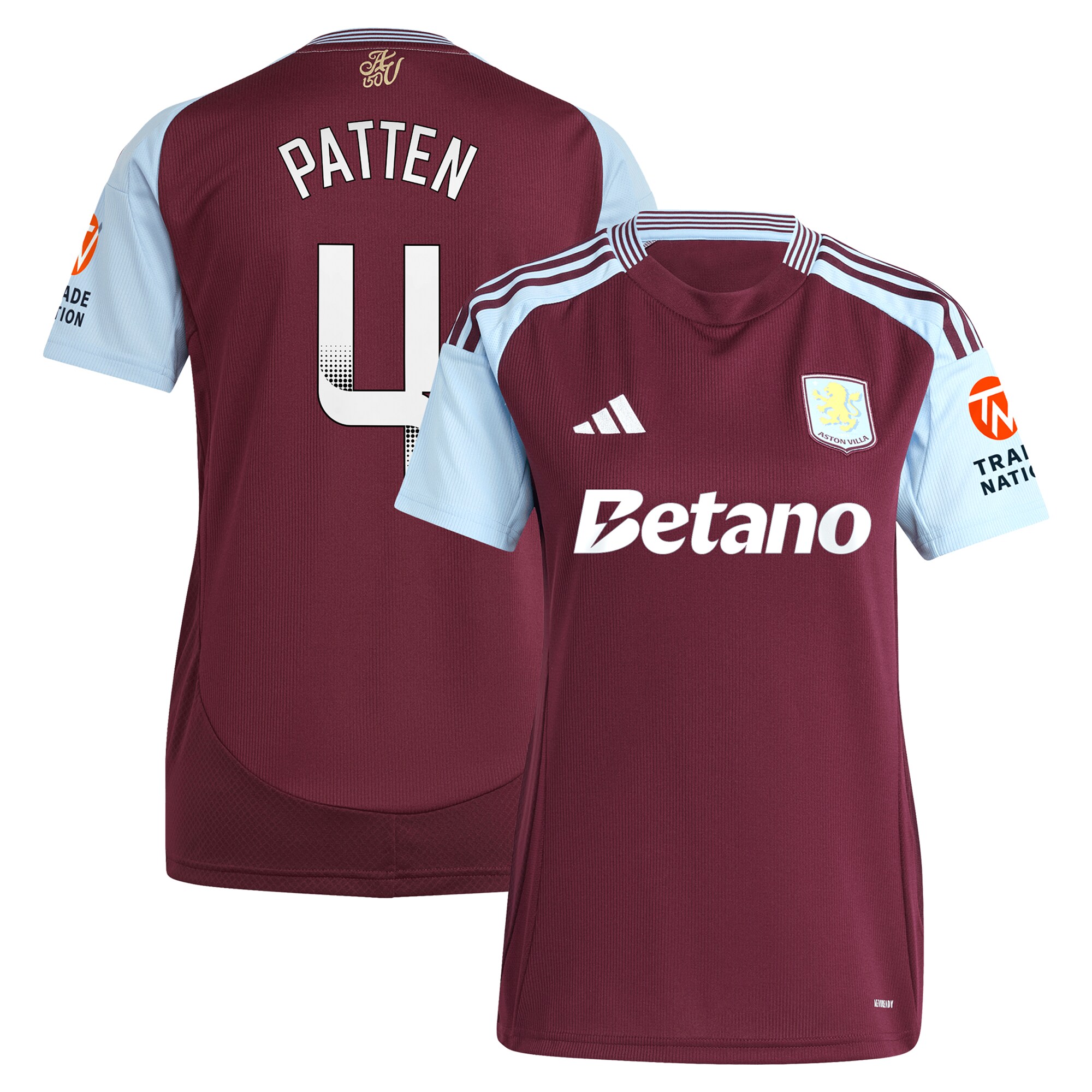 aston villa wsl adidas home shirt 2024-25 – womens with patten 4 printing Collection | Official Aston Villa Jerseys