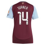 aston villa wsl adidas home shirt 2024-25 – womens with turner 14 printing Collection | Official Aston Villa Jerseys