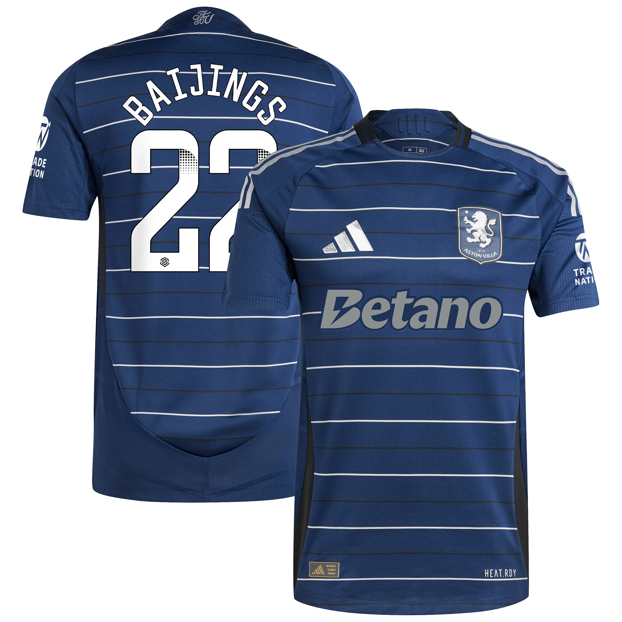 aston villa wsl adidas third authentic shirt 2024-25 with baijings 22 printing Collection | Official Aston Villa Jerseys