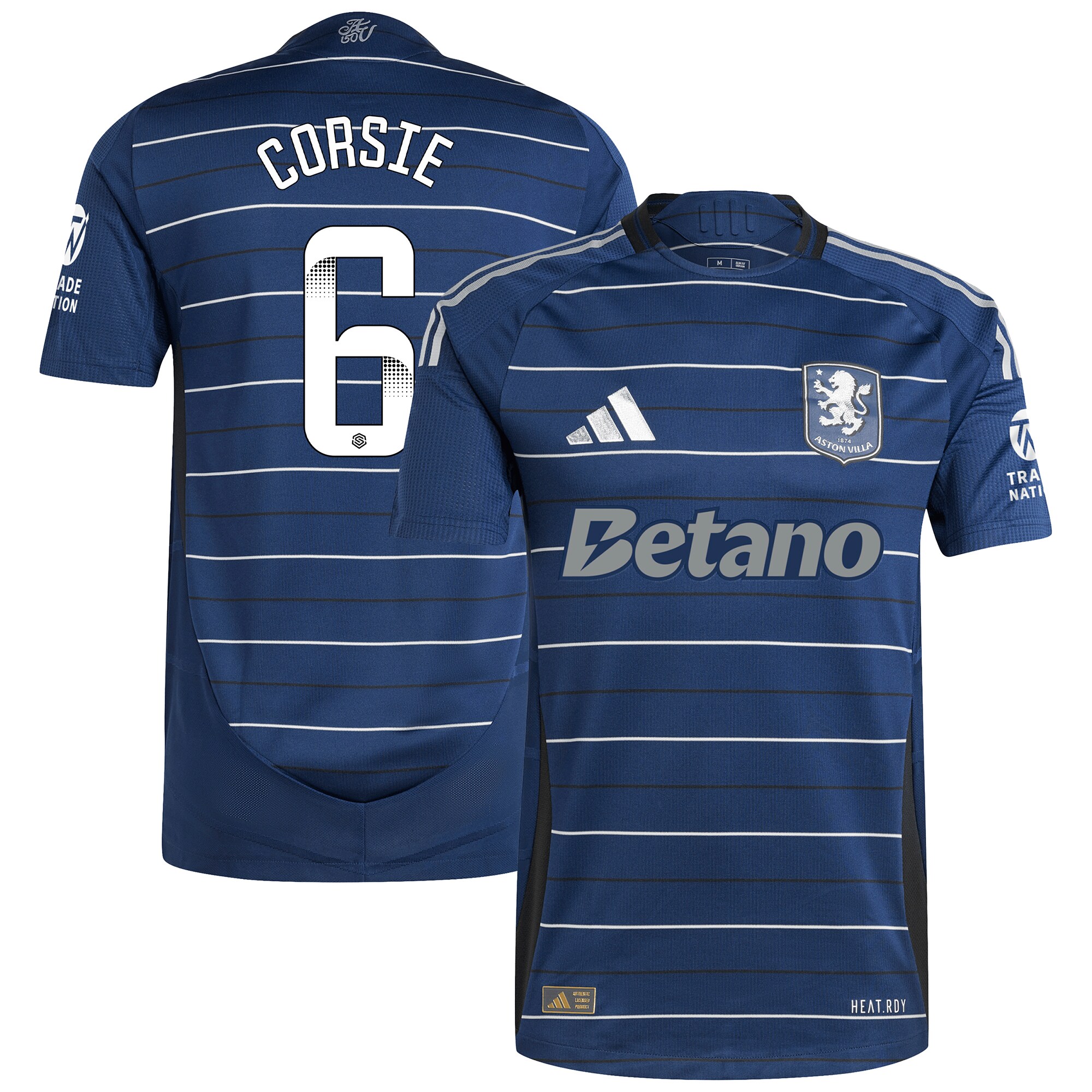 aston villa wsl adidas third authentic shirt 2024-25 with corsie 6 printing Collection | Official Aston Villa Jerseys