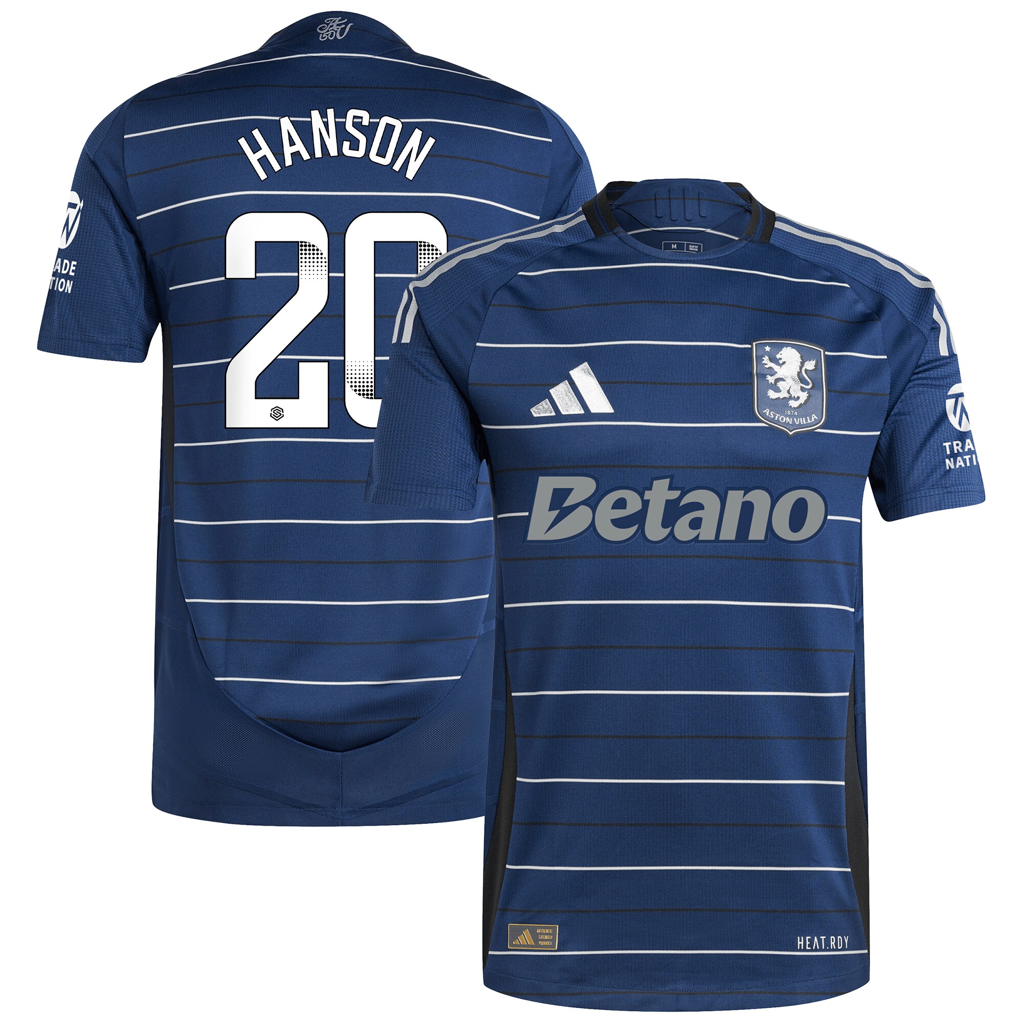 aston villa wsl adidas third authentic shirt 2024-25 with hanson 20 printing Collection | Official Aston Villa Jerseys