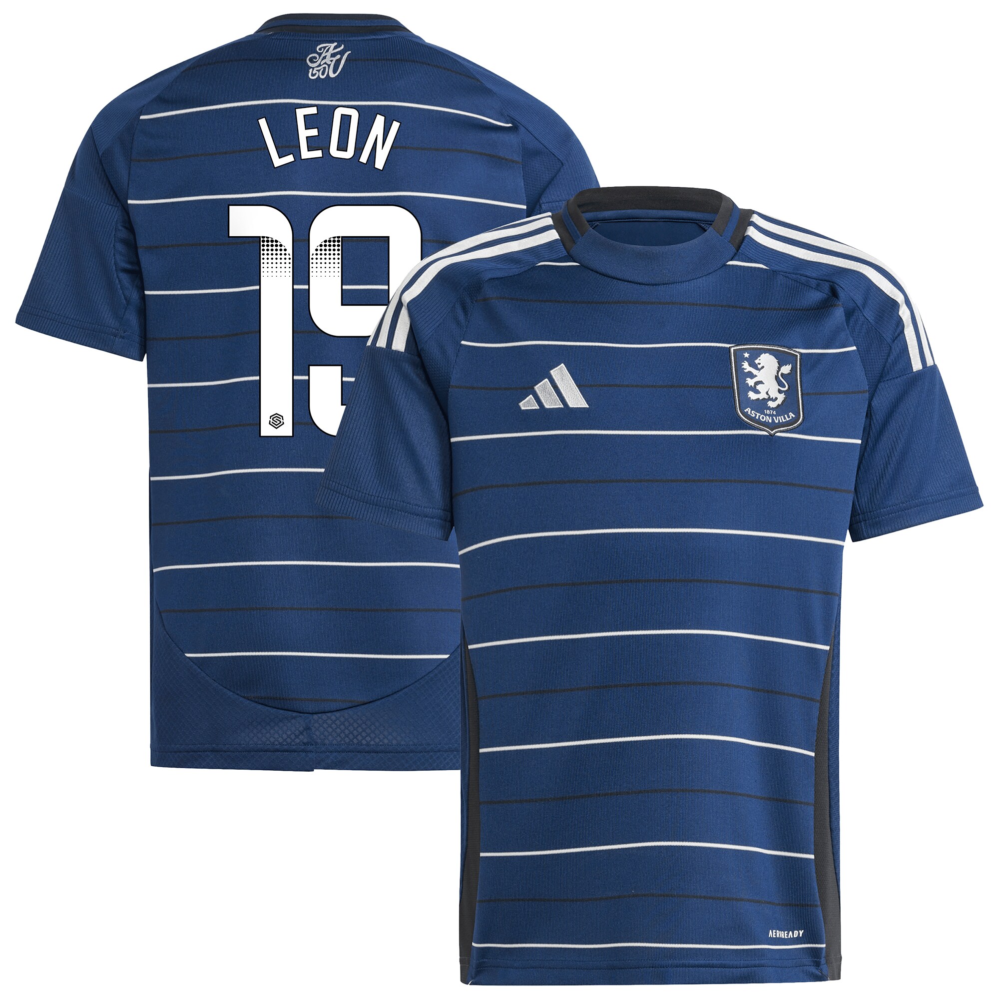 aston villa wsl adidas third shirt 2024-25 – kids with leon 19 printing Collection | Official Aston Villa Jerseys