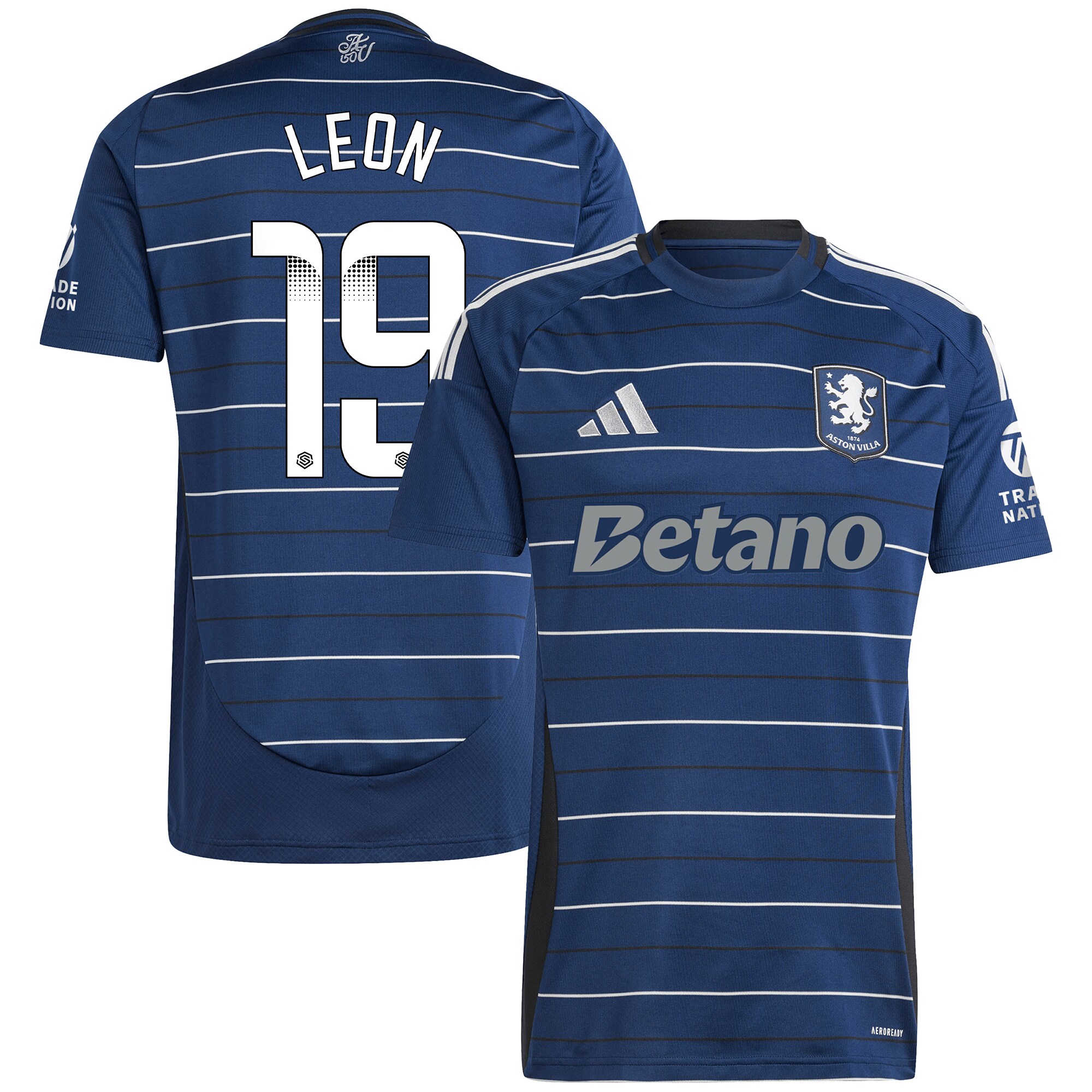 aston villa wsl adidas third shirt 2024-25 with leon 19 printing Collection | Official Aston Villa Jerseys
