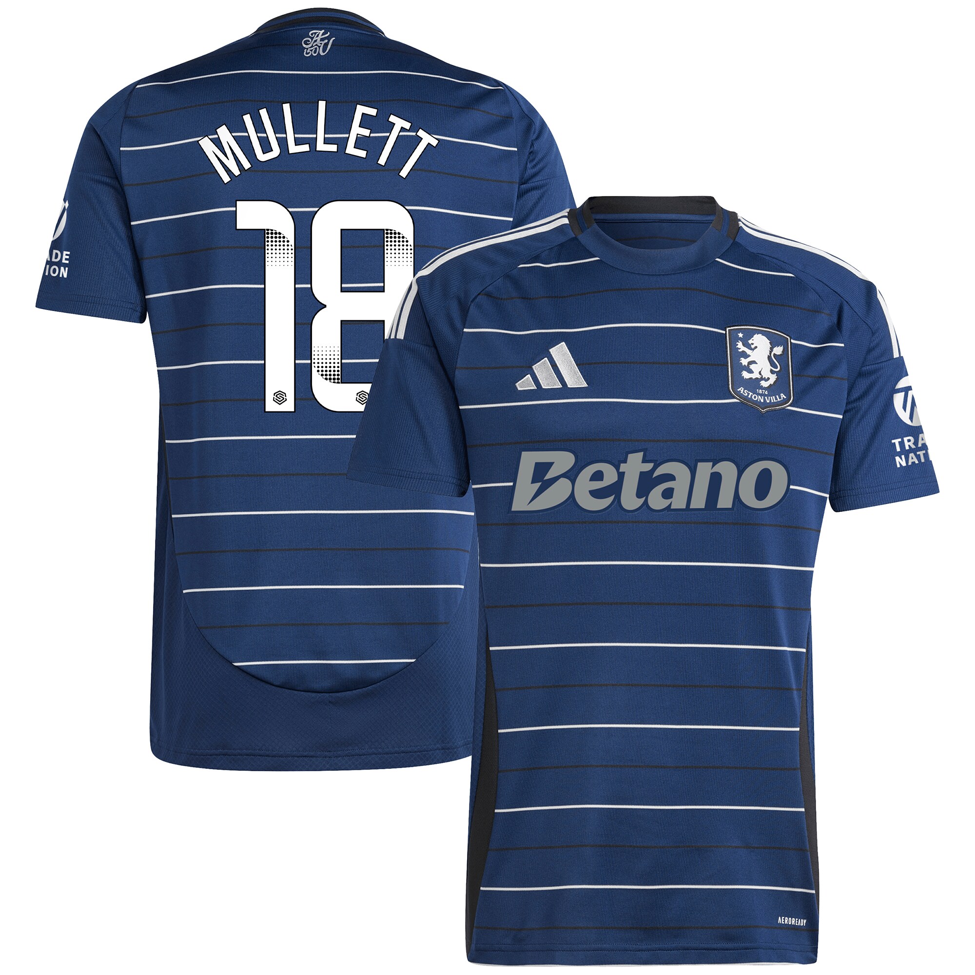 aston villa wsl adidas third shirt 2024-25 with mullett 18 printing Collection | Official Aston Villa Jerseys