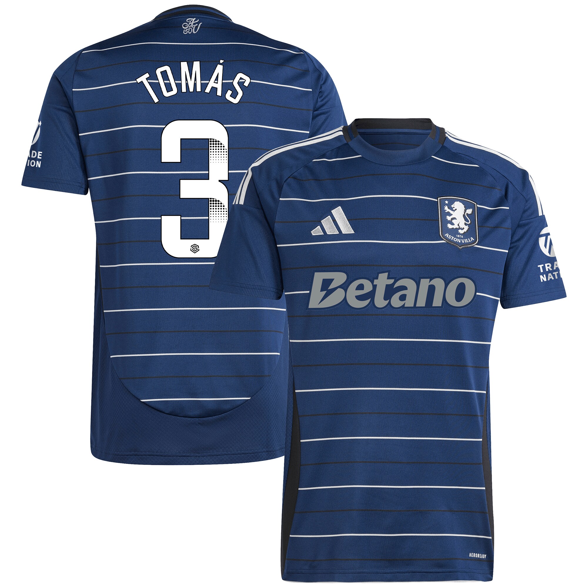 aston villa wsl adidas third shirt 2024-25 with tomás 3 printing Collection | Official Aston Villa Jerseys