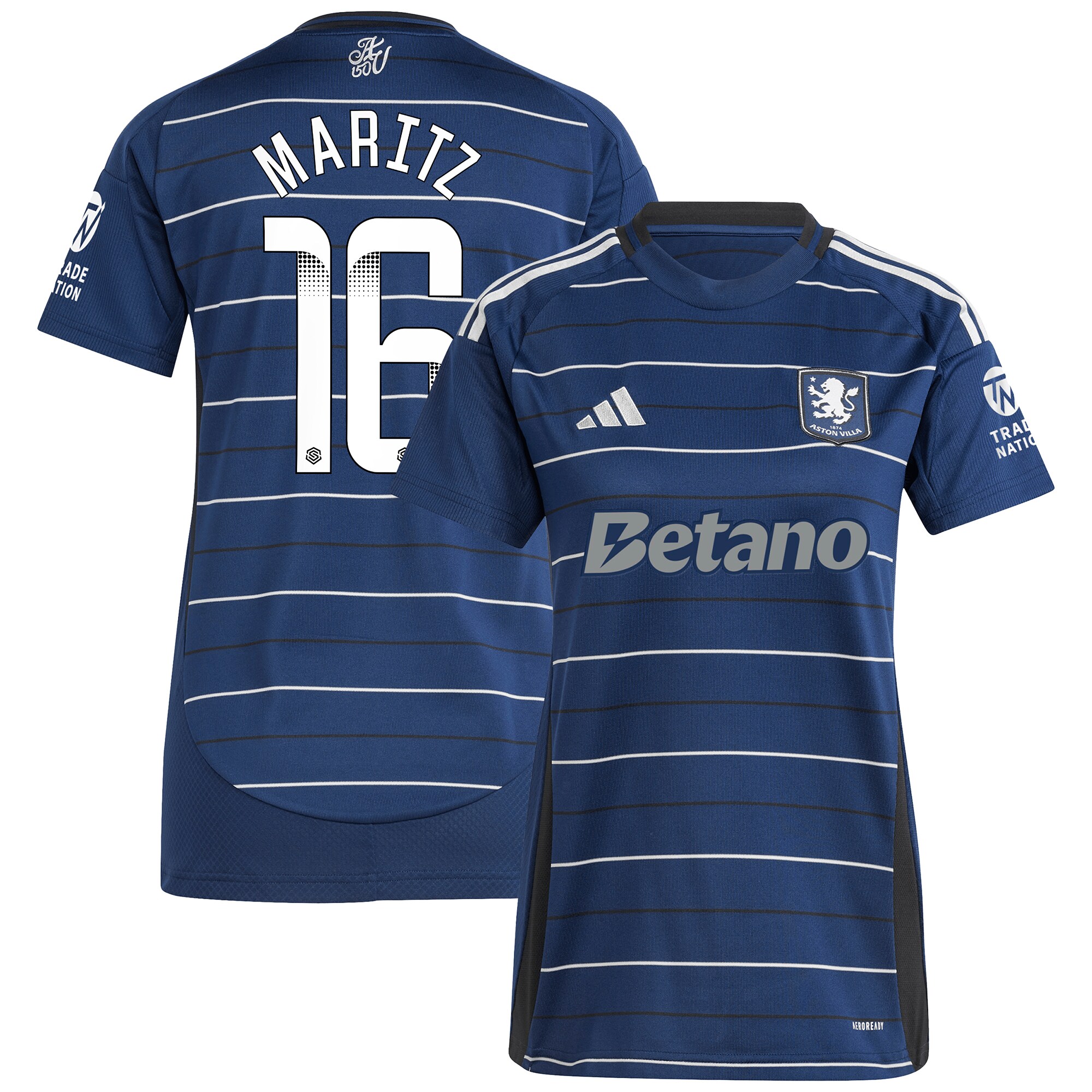 aston villa wsl adidas third shirt 2024-25 – womens with maritz 16 printing Collection | Official Aston Villa Jerseys
