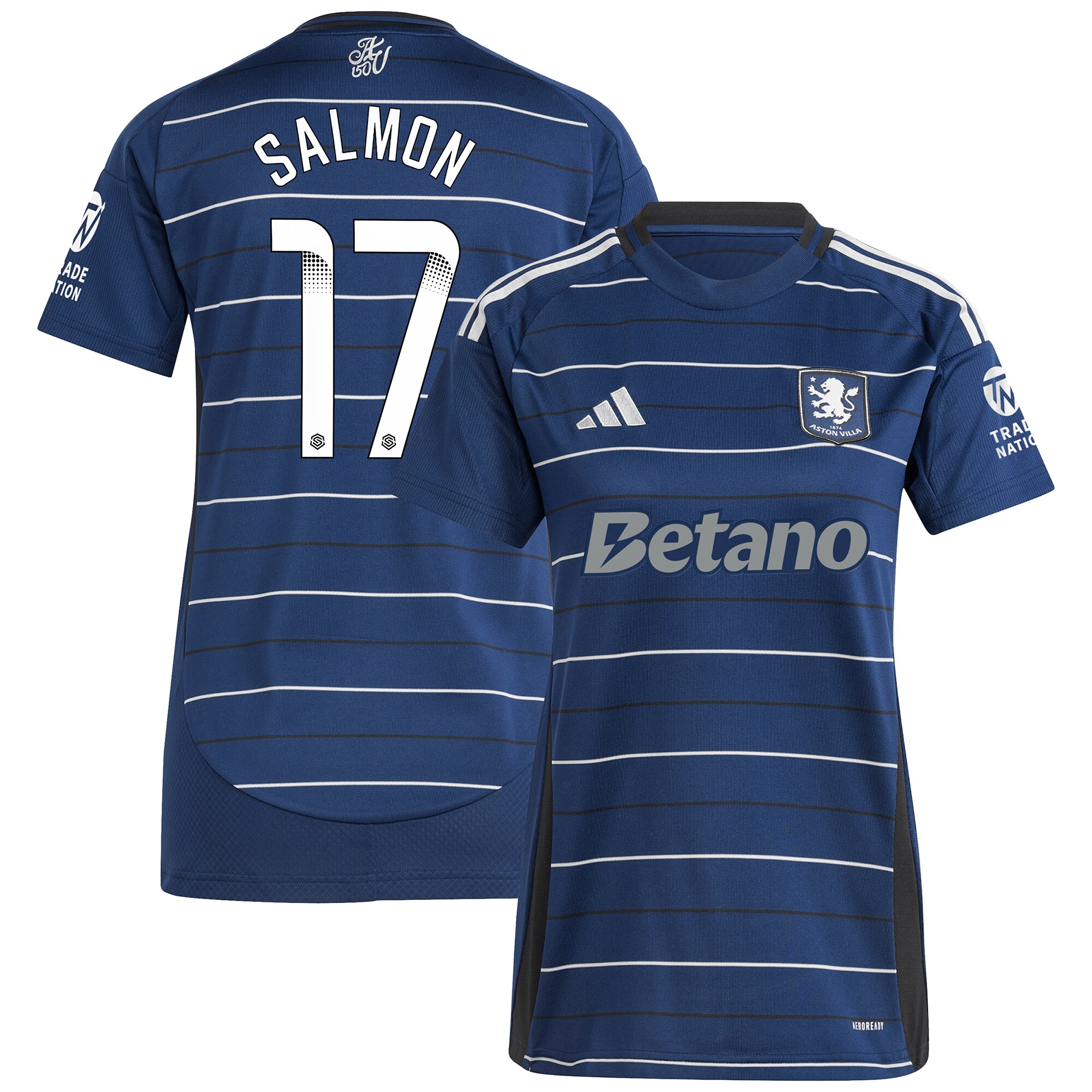 aston villa wsl adidas third shirt 2024-25 – womens with salmon 17 printing Collection | Official Aston Villa Jerseys