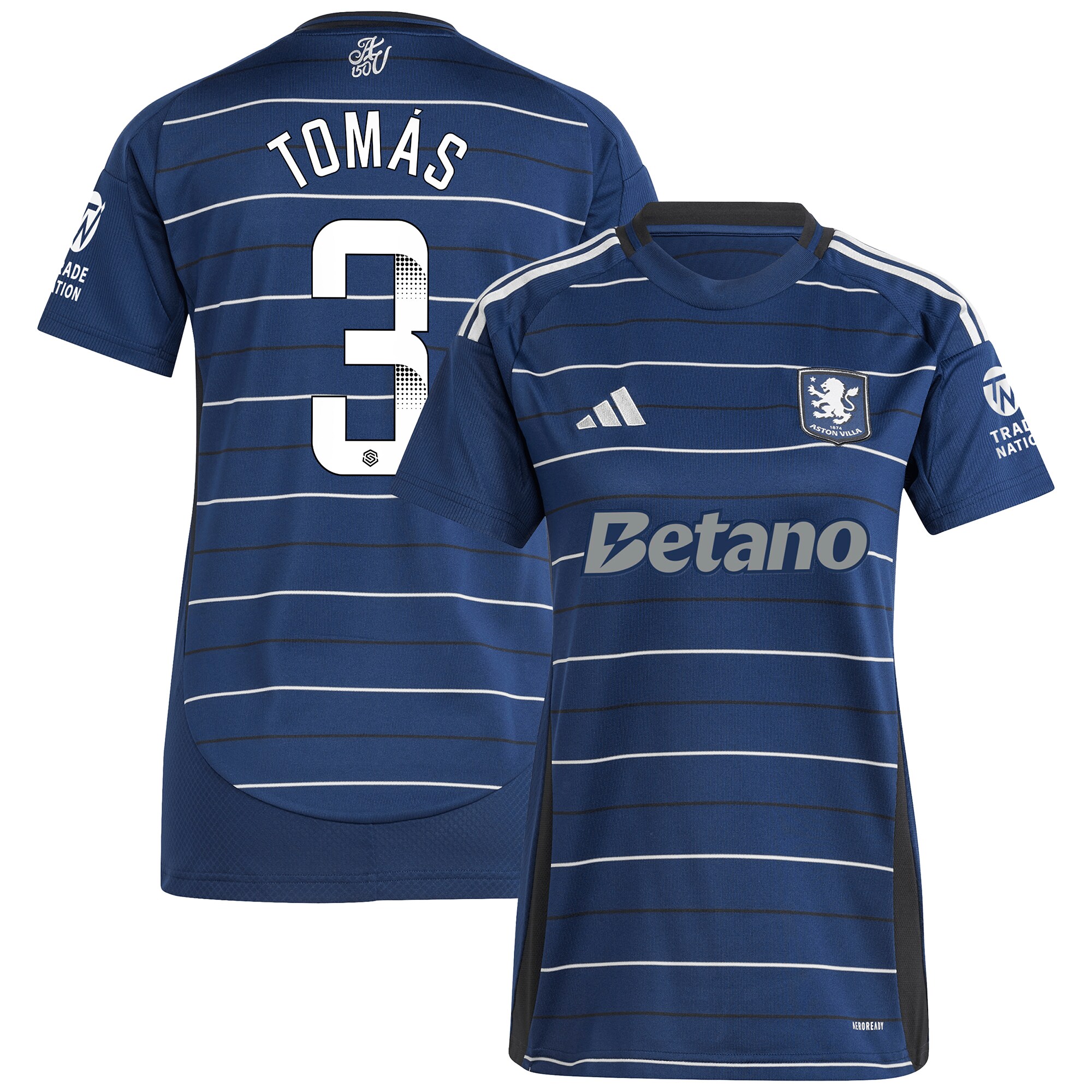aston villa wsl adidas third shirt 2024-25 – womens with tomás 3 printing Collection | Official Aston Villa Jerseys