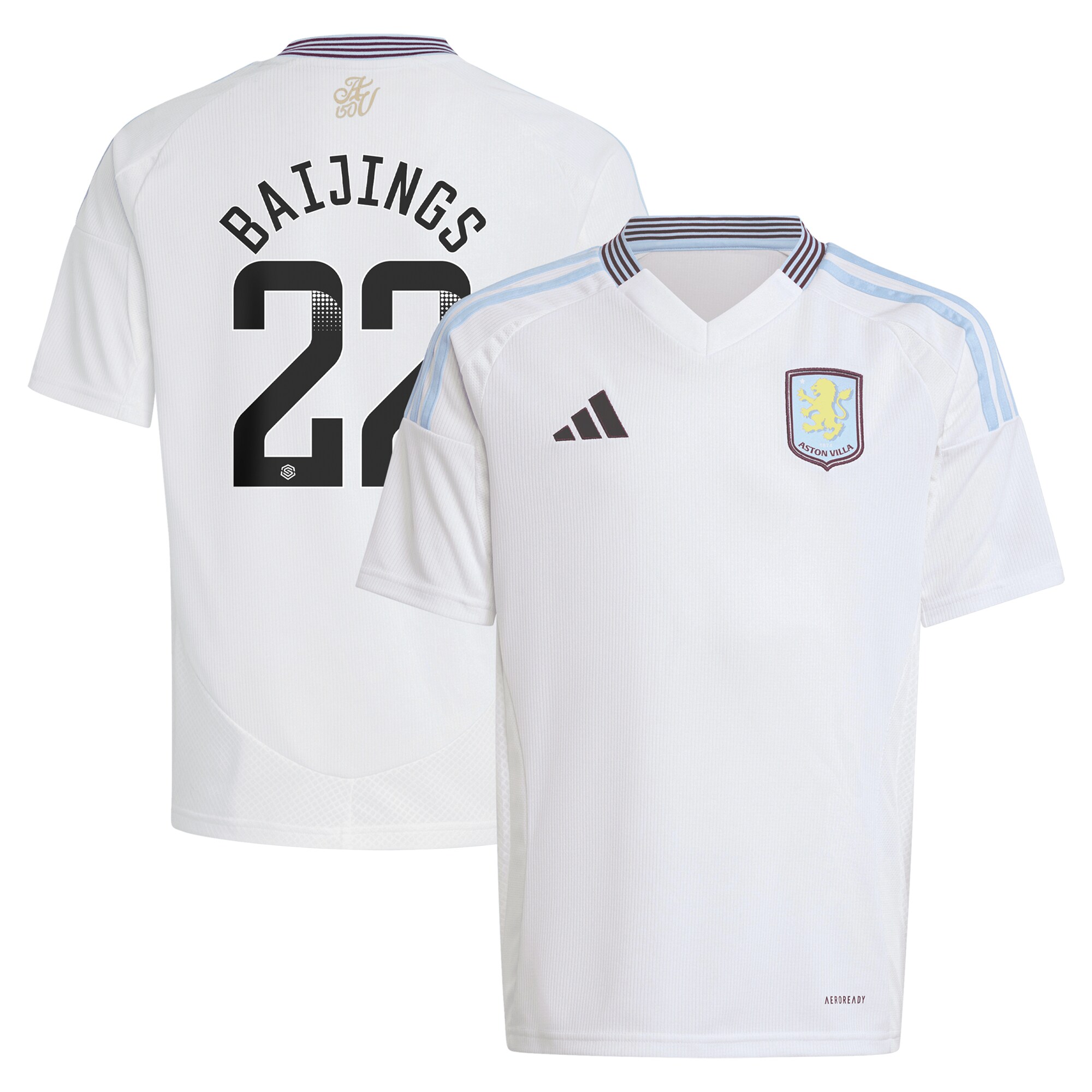 aston villa wsl away shirt 2024-25 – kids with baijings 22 printing Collection | Official Aston Villa Jerseys