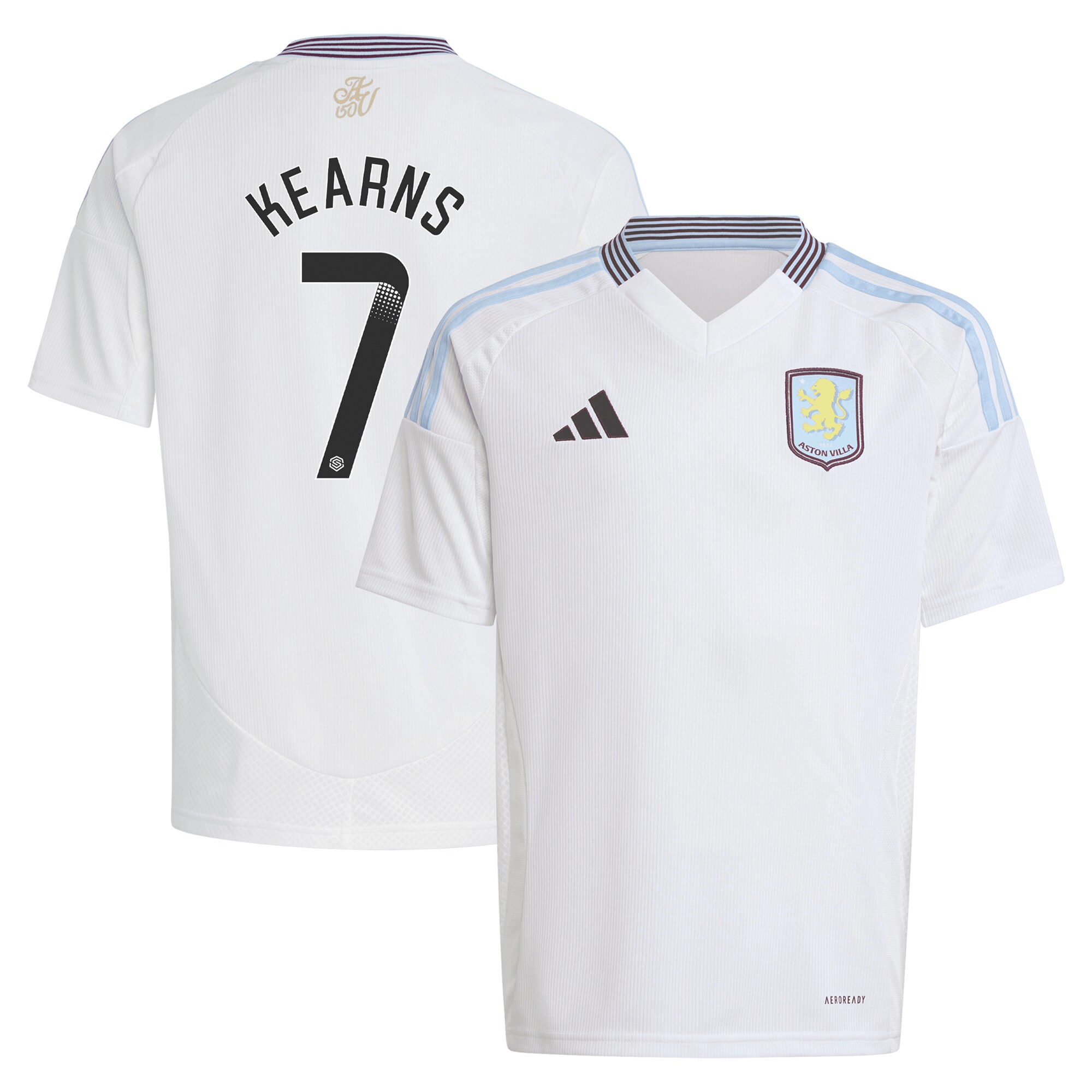 aston villa wsl away shirt 2024-25 – kids with kearns 7 printing Collection | Official Aston Villa Jerseys
