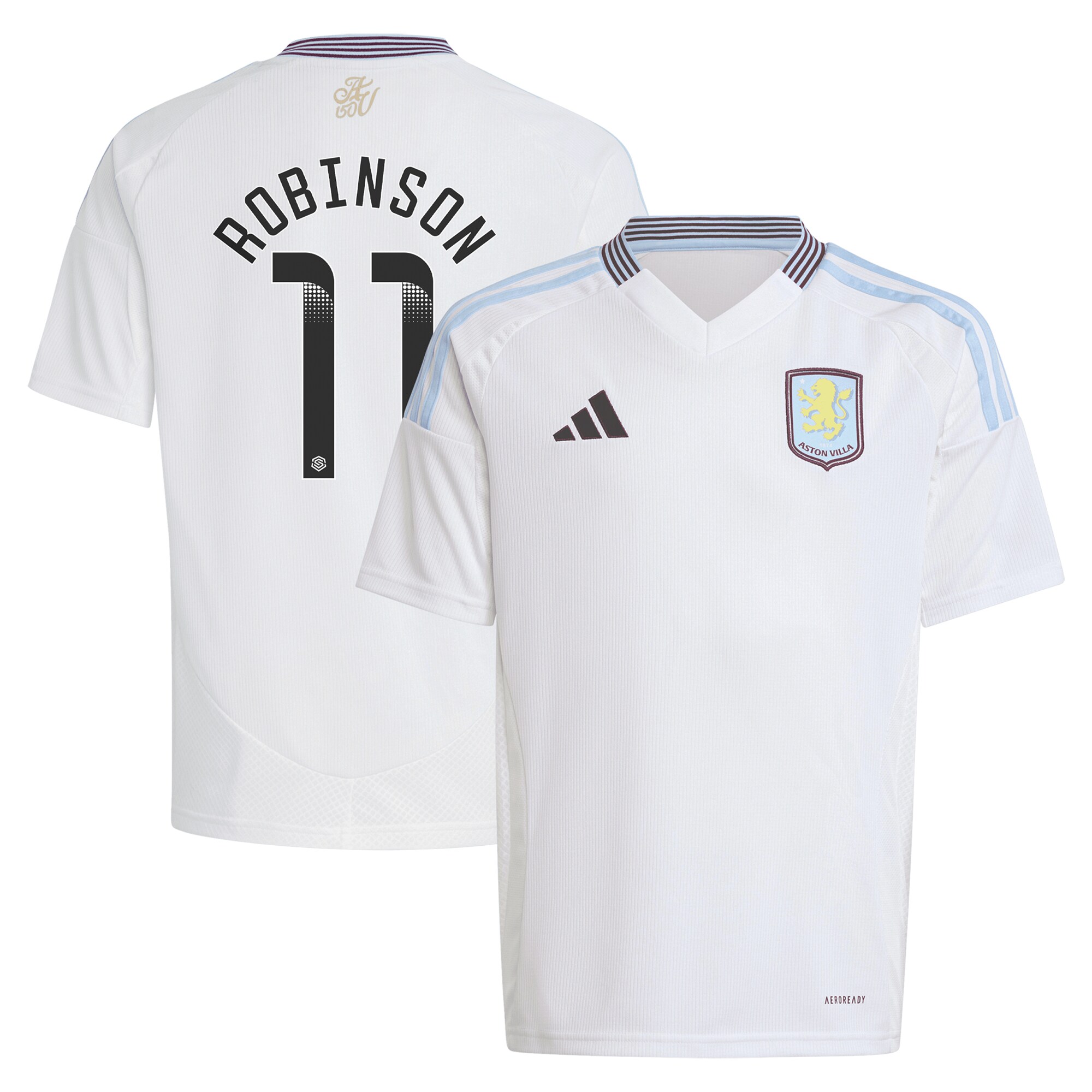 aston villa wsl away shirt 2024-25 – kids with robinson 11 printing Collection | Official Aston Villa Jerseys