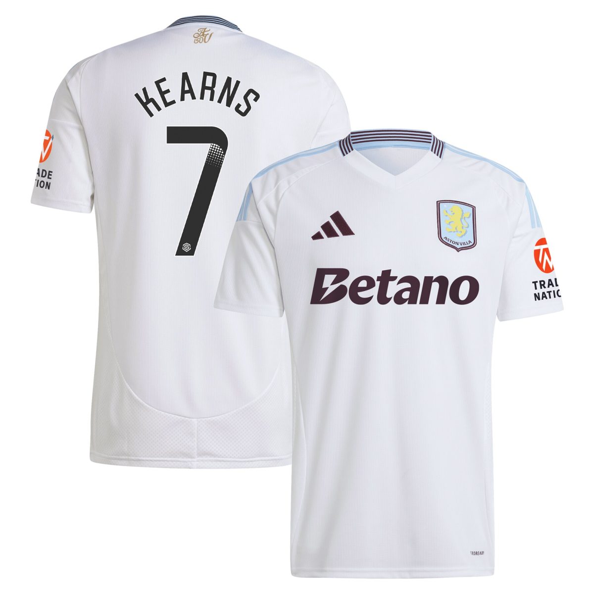 aston villa wsl away shirt 2024-25 with kearns 7 printing Collection | Official Aston Villa Jerseys