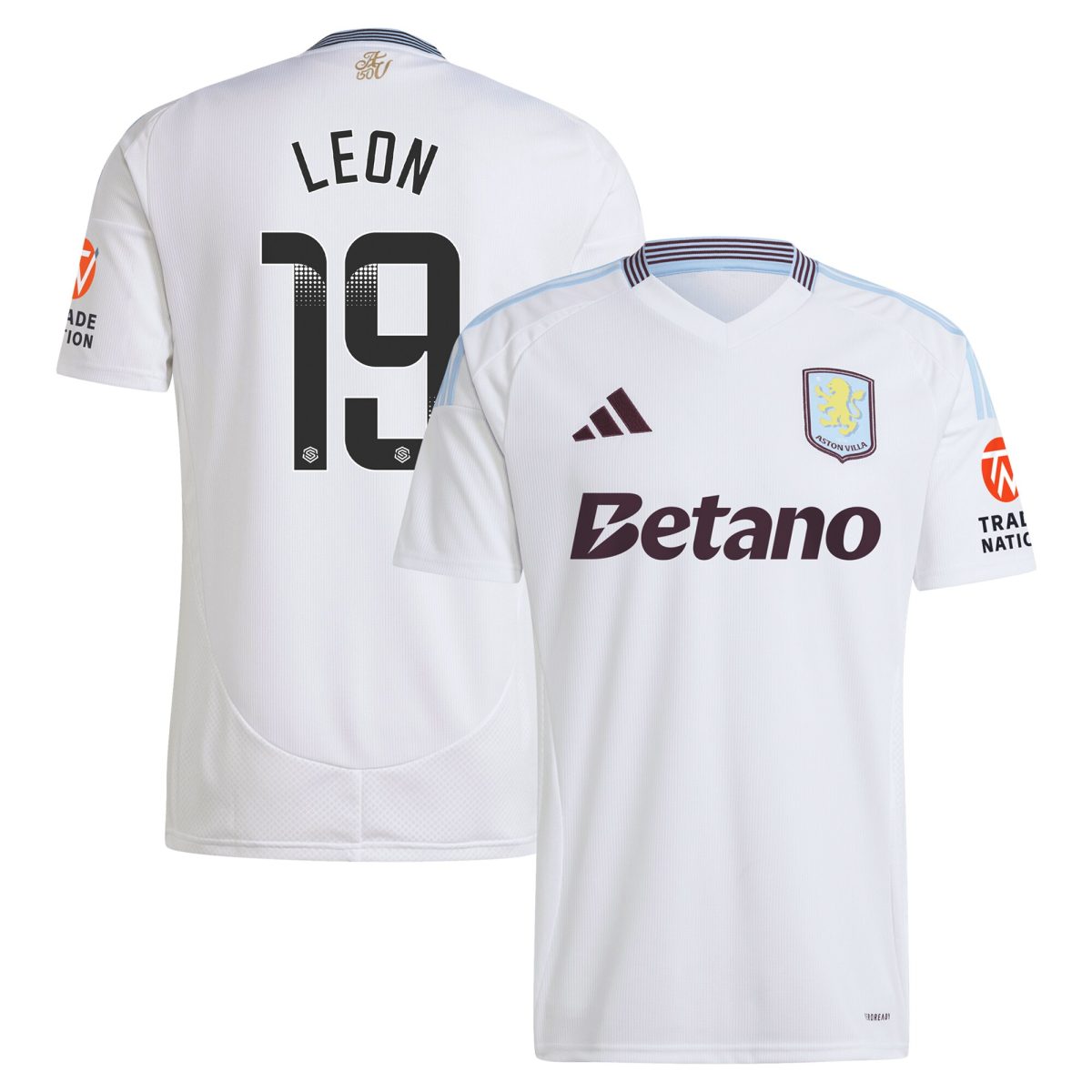 aston villa wsl away shirt 2024-25 with leon 19 printing Collection | Official Aston Villa Jerseys