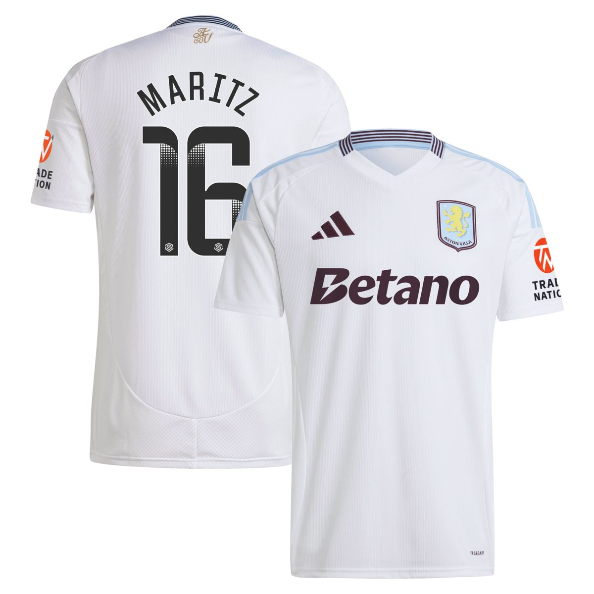 aston villa wsl away shirt 2024-25 with maritz 16 printing Collection | Official Aston Villa Jerseys
