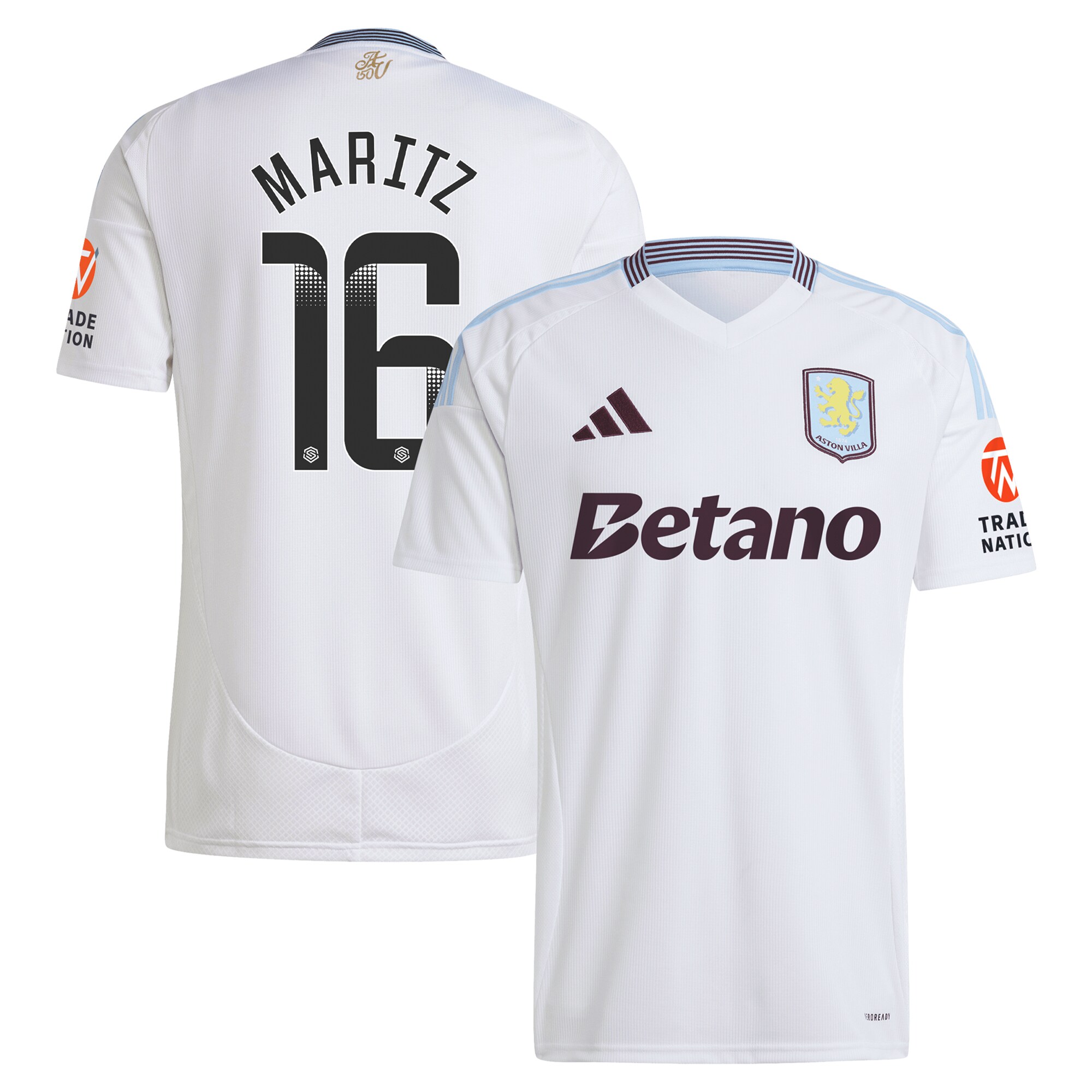 aston villa wsl away shirt 2024-25 with maritz 16 printing Collection | Official Aston Villa Jerseys