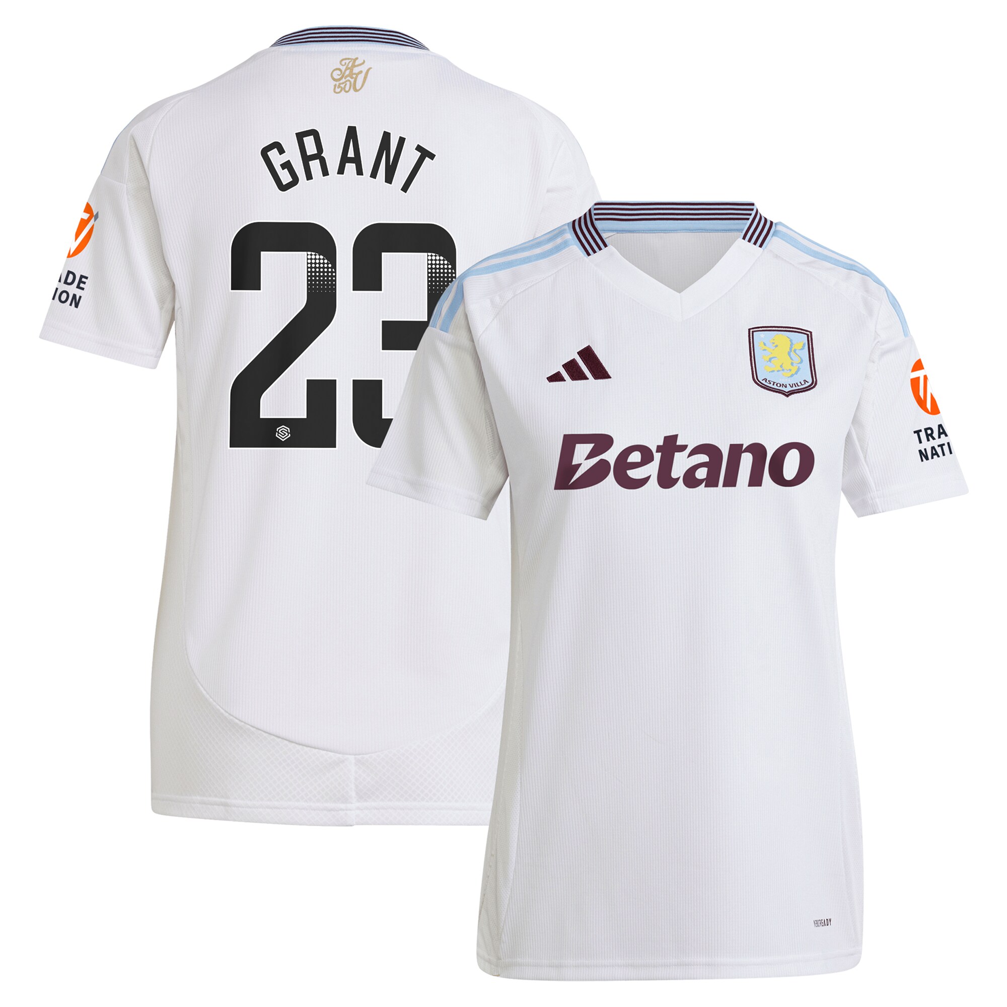 aston villa wsl away shirt 2024-25 – womens with grant 23 printing Collection | Official Aston Villa Jerseys