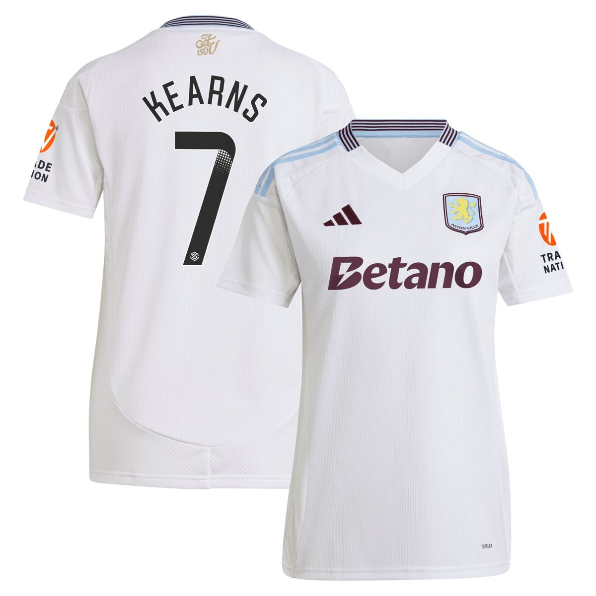 aston villa wsl away shirt 2024-25 – womens with kearns 7 printing Collection | Official Aston Villa Jerseys