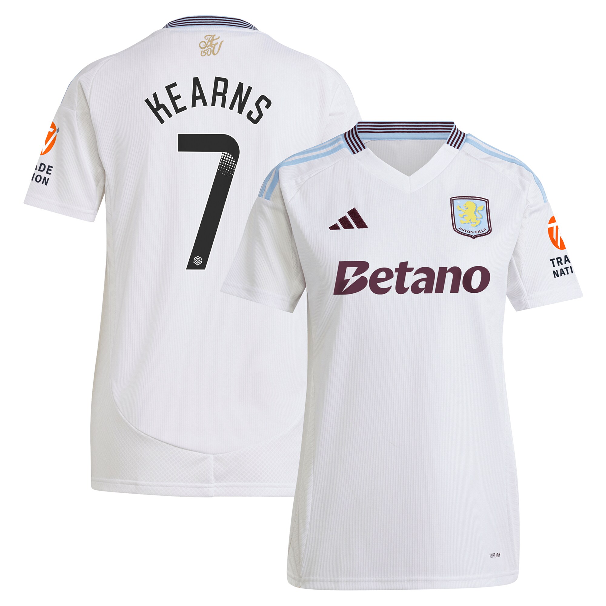 aston villa wsl away shirt 2024-25 – womens with kearns 7 printing Collection | Official Aston Villa Jerseys