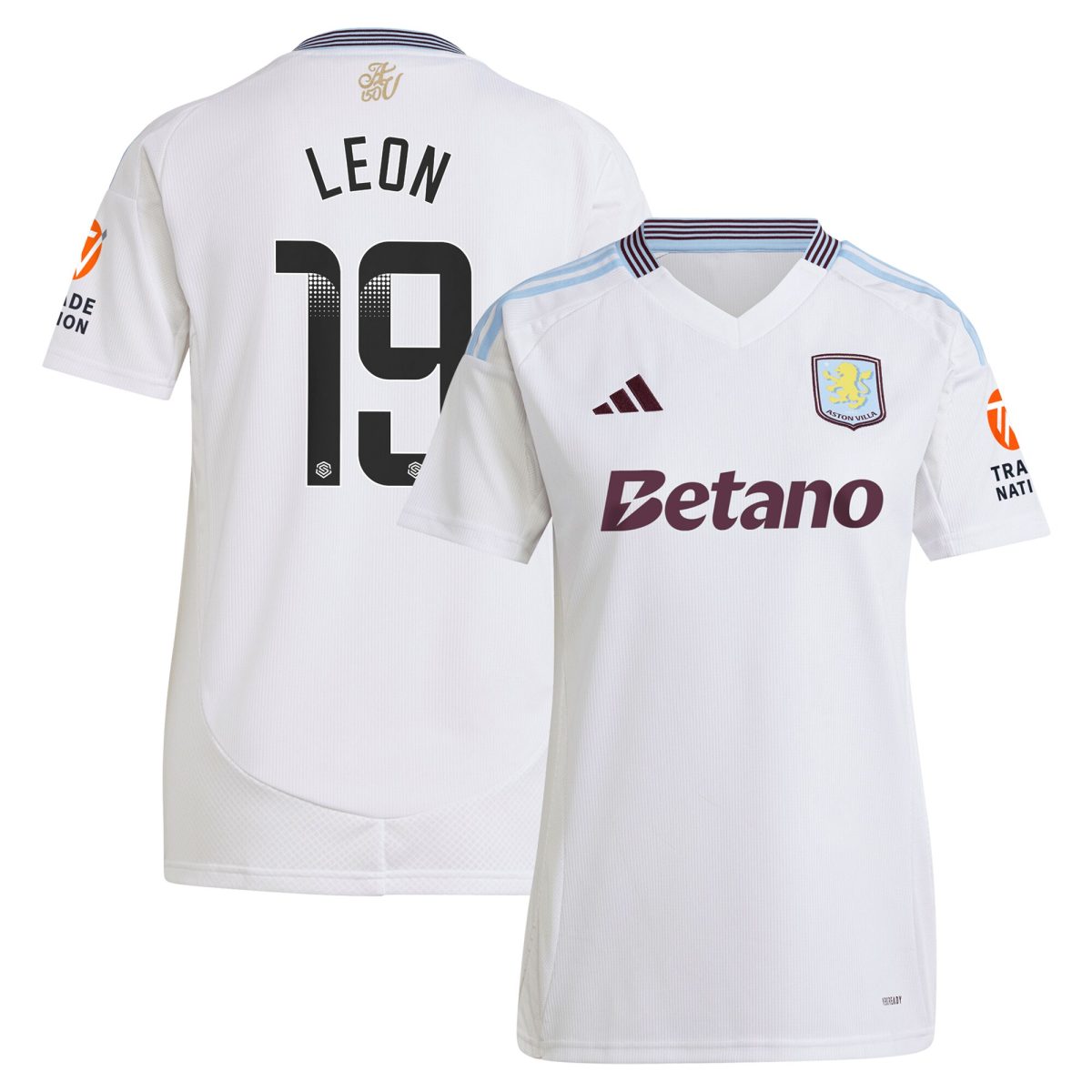 aston villa wsl away shirt 2024-25 – womens with leon 19 printing Collection | Official Aston Villa Jerseys