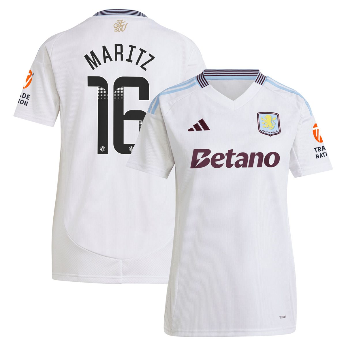 aston villa wsl away shirt 2024-25 – womens with maritz 16 printing Collection | Official Aston Villa Jerseys