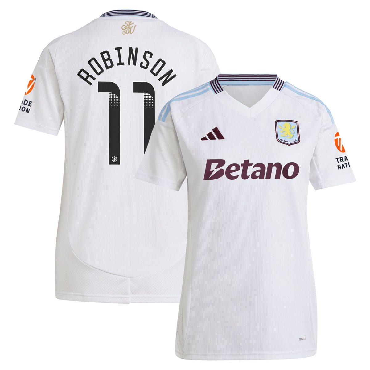 aston villa wsl away shirt 2024-25 – womens with robinson 11 printing Collection | Official Aston Villa Jerseys