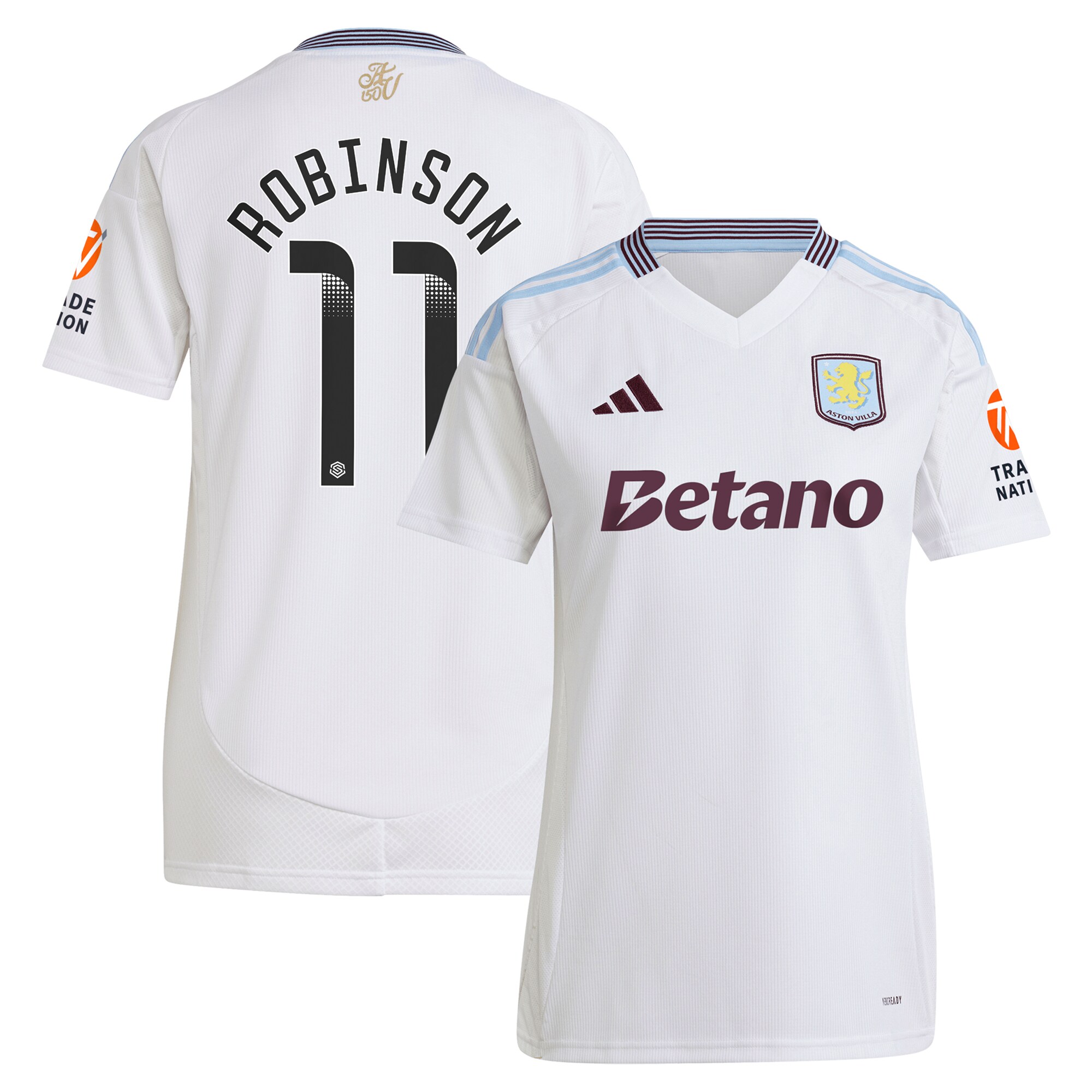 aston villa wsl away shirt 2024-25 – womens with robinson 11 printing Collection | Official Aston Villa Jerseys
