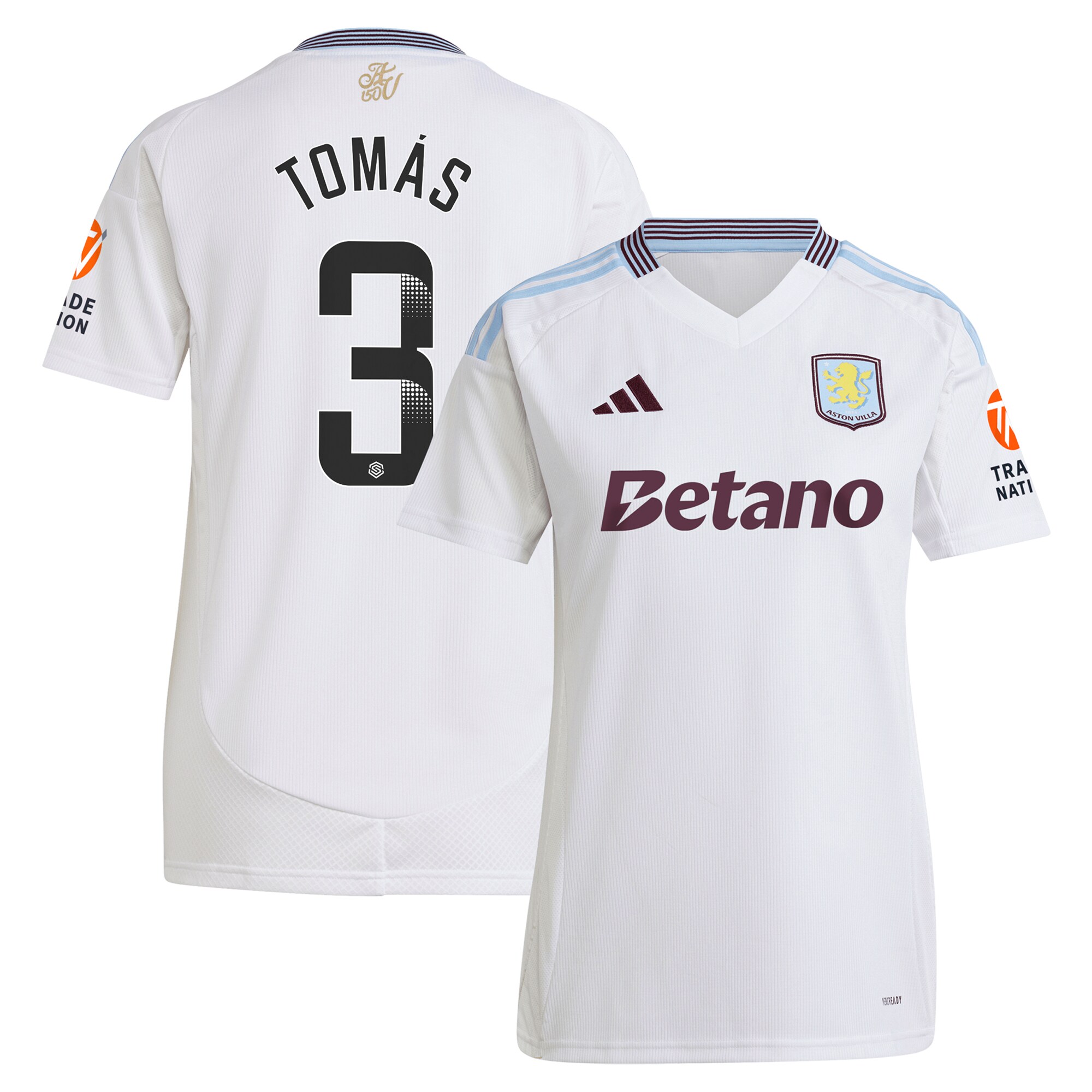 aston villa wsl away shirt 2024-25 – womens with tomás 3 printing Collection | Official Aston Villa Jerseys